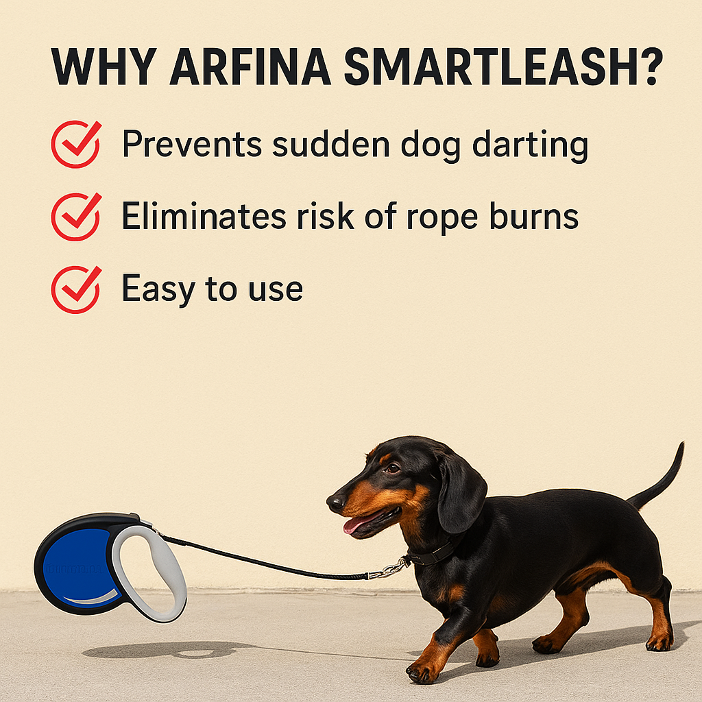 Smart Retractable Leash With Safety Features