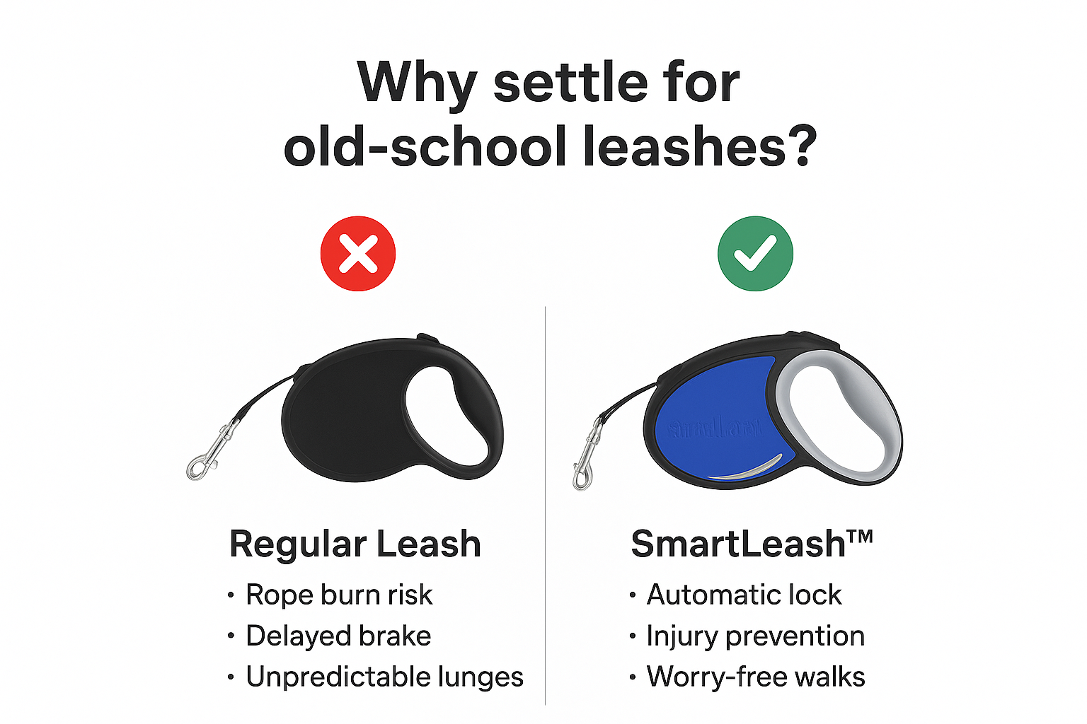 Smart Retractable Leash With Safety Features